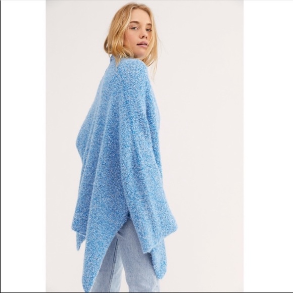 NWT Free People Blue BFF Cardigan in Big Blue - Picture 3 of 11